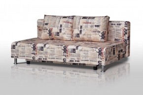 Диван-кровать Комфорт без подлокотников Принт "Gazeta" (2 подушки) в Шадринске - shadrinsk.mebel-74.com | фото