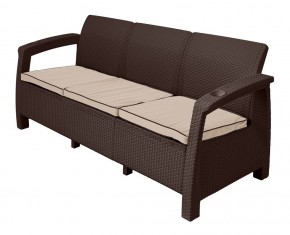 Диван Yalta Premium Sofa 3 Set (Ялта) шоколадный (+подушки под спину) в Шадринске - shadrinsk.mebel-74.com | фото