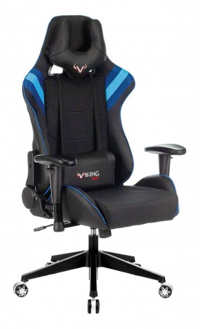 Кресло игровое Бюрократ VIKING 4 AERO BLUE черный/синий в Шадринске - shadrinsk.mebel-74.com | фото