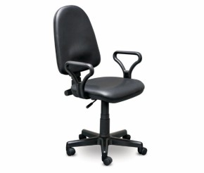 Кресло офисное Престиж+ (черный кожзам PV-1) г/п 140/ПВМ/ гольф в Шадринске - shadrinsk.mebel-74.com | фото