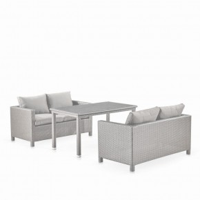 Обеденный комплект плетеной мебели с диванами T256C/S59C-W85 Latte в Шадринске - shadrinsk.mebel-74.com | фото