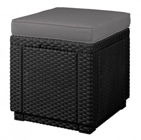 Пуфик Куб с подушкой (Cube with cushion) графит - прохладный серый в Шадринске - shadrinsk.mebel-74.com | фото