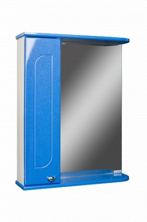 Шкаф-зеркало Радуга Синий металлик 55 левый АЙСБЕРГ (DA1129HZR) в Шадринске - shadrinsk.mebel-74.com | фото