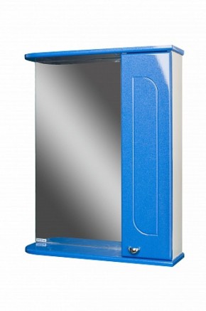 Шкаф-зеркало Радуга Синий металлик 55 правый АЙСБЕРГ (DA1129HZR) в Шадринске - shadrinsk.mebel-74.com | фото