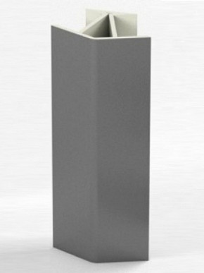 Угловое соединение для цоколя 135 гр. h100 мм (Алюминий, Белый, Черный, Сонома) в Шадринске - shadrinsk.mebel-74.com | фото